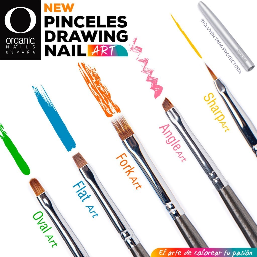 Pinceles Drawing Nail Art Organic Nails