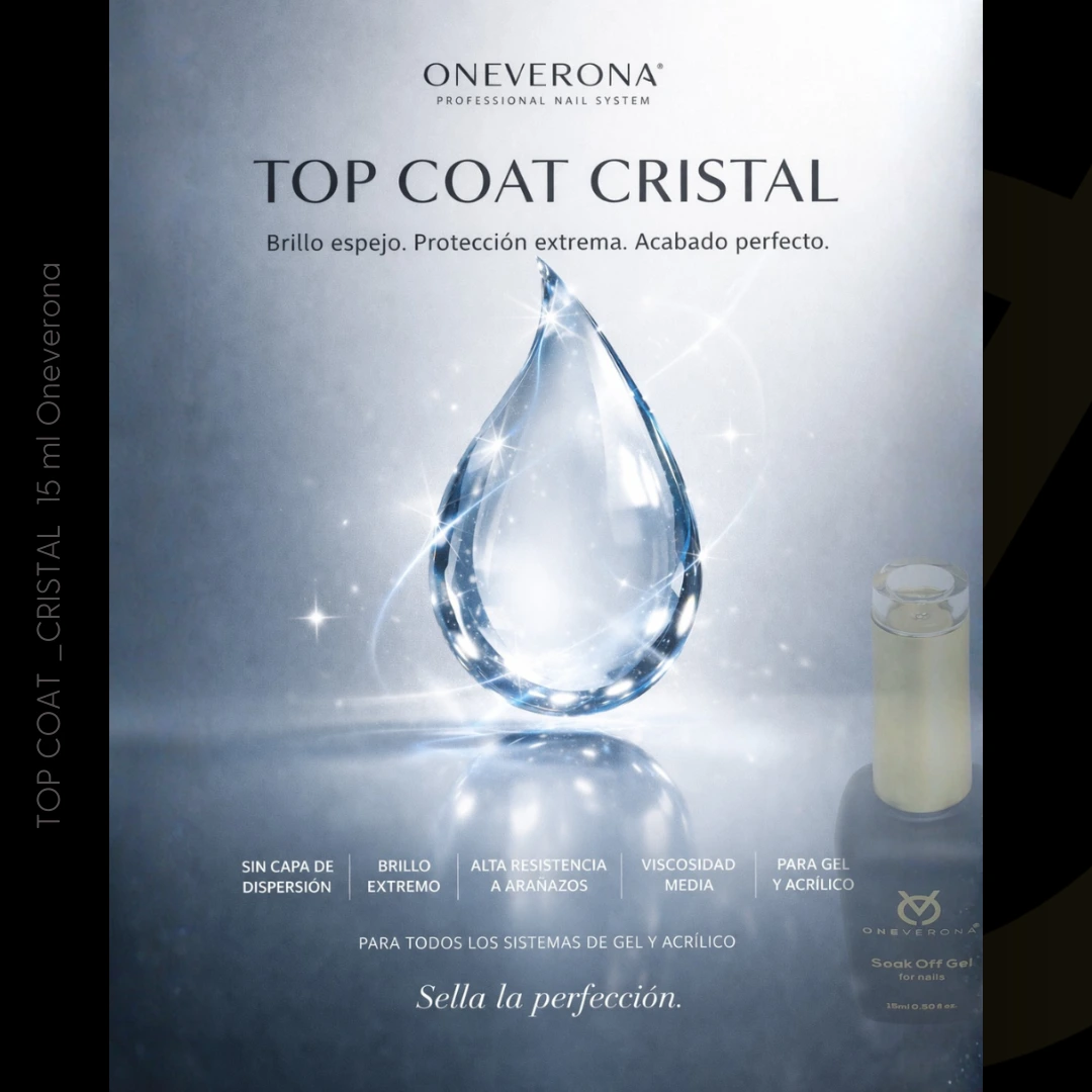 Top Coat Cristalino sin capa pegajosa